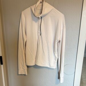 Athleta Off-White High-Neck Sweatshirt